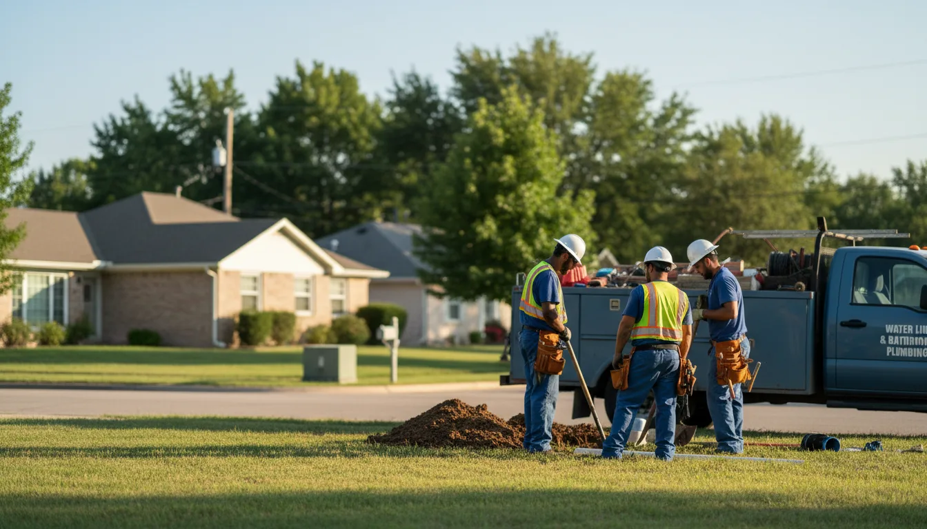 Residential water line and bathroom plumbing service in Broughton, IL